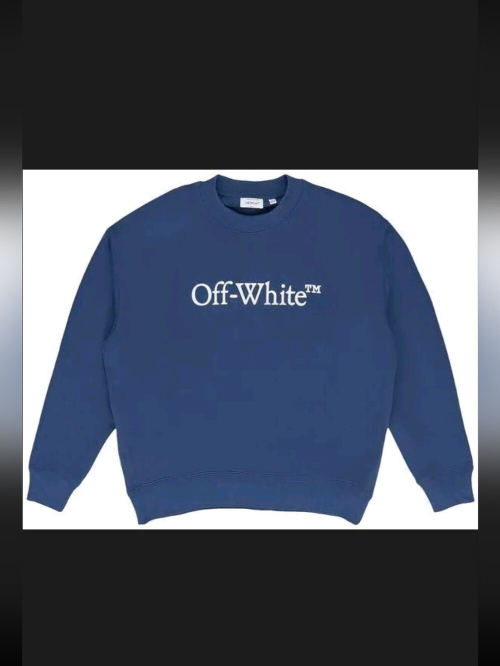 Off-White Blue Bookish Skate Crewneck |XS | PTP:26.5"